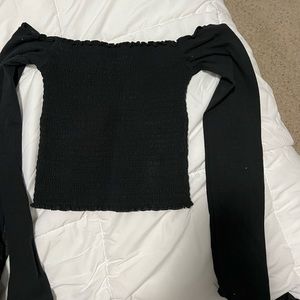 Hollister Black off the shoulder sinched top, worn once